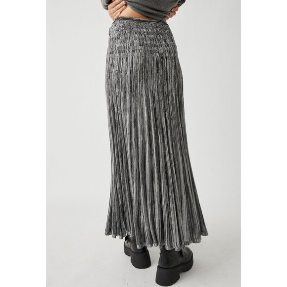 FREE PEOPLE Silvia Sweater Convertible Maxi Skirt / Grey Combo - Picture 4 of 11